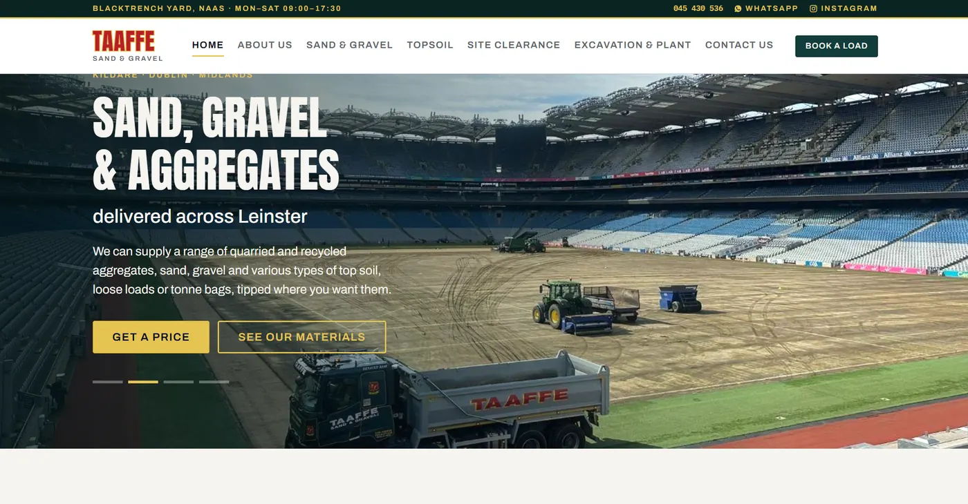Taaffe Sand and Gravel homepage